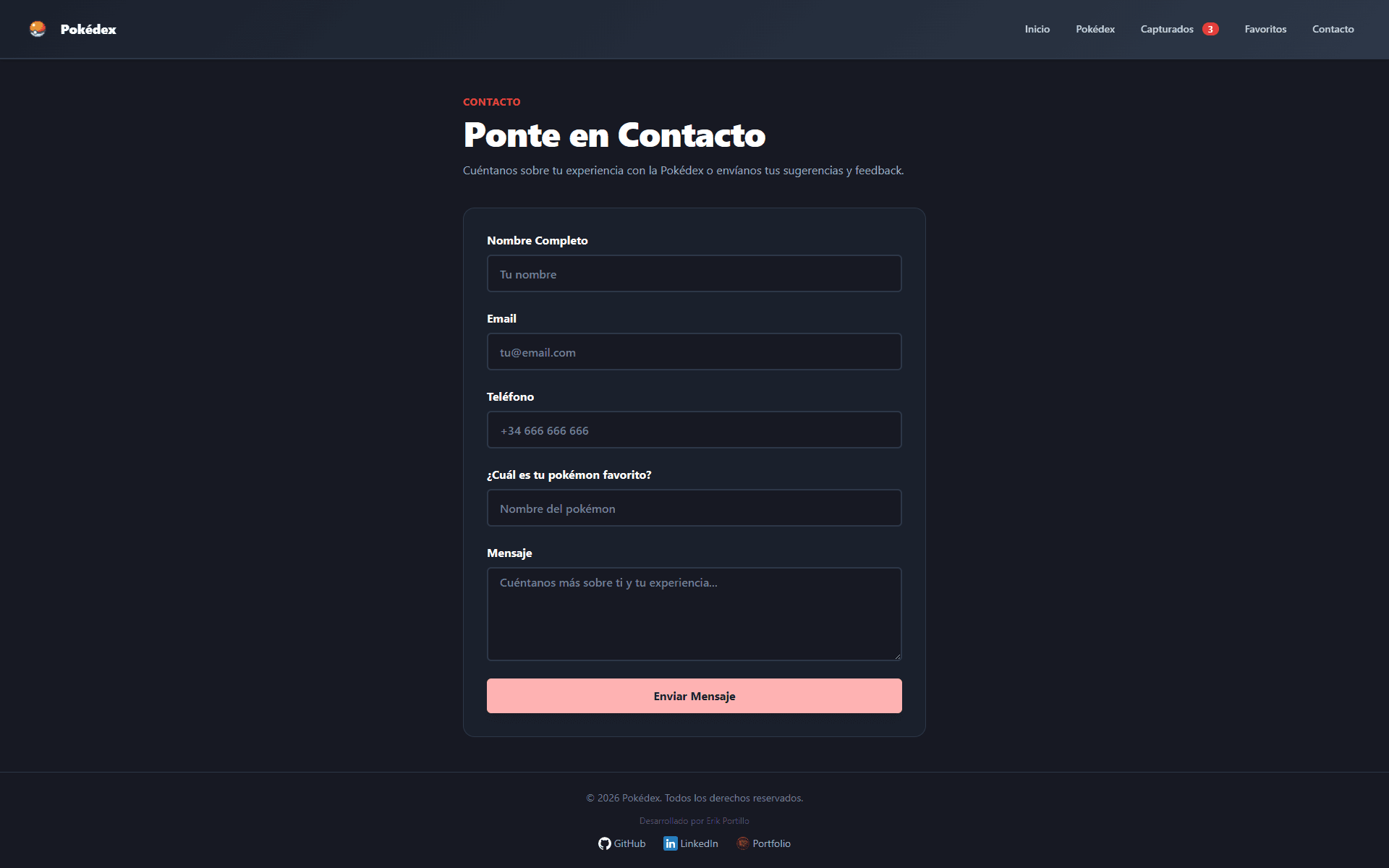 Formulario de Contacto