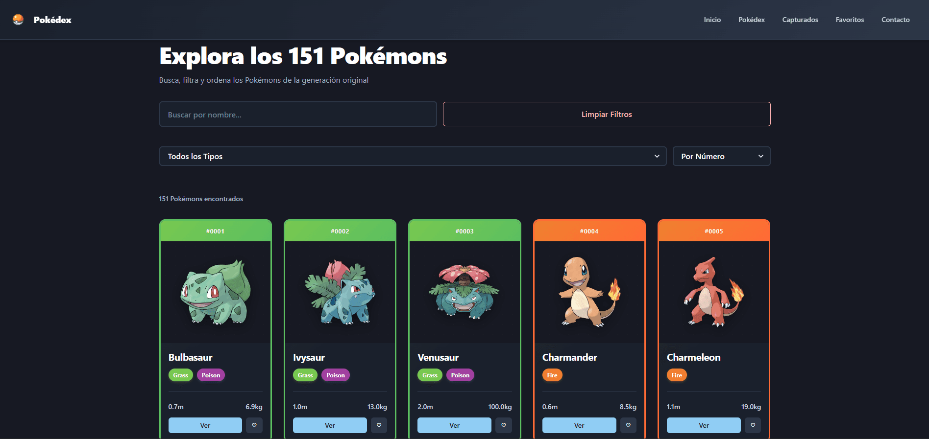 Catálogo Pokédex